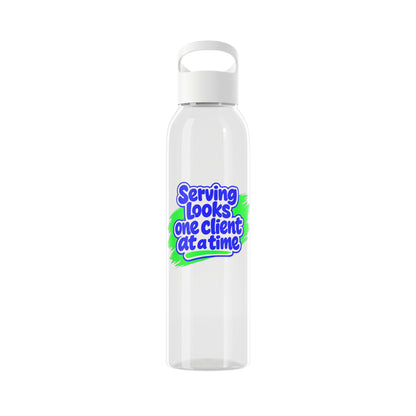 Serving looks one client at a time Water Bottle