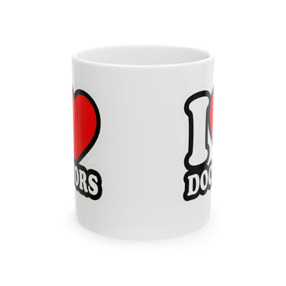 I love doctors faux sticker Mug