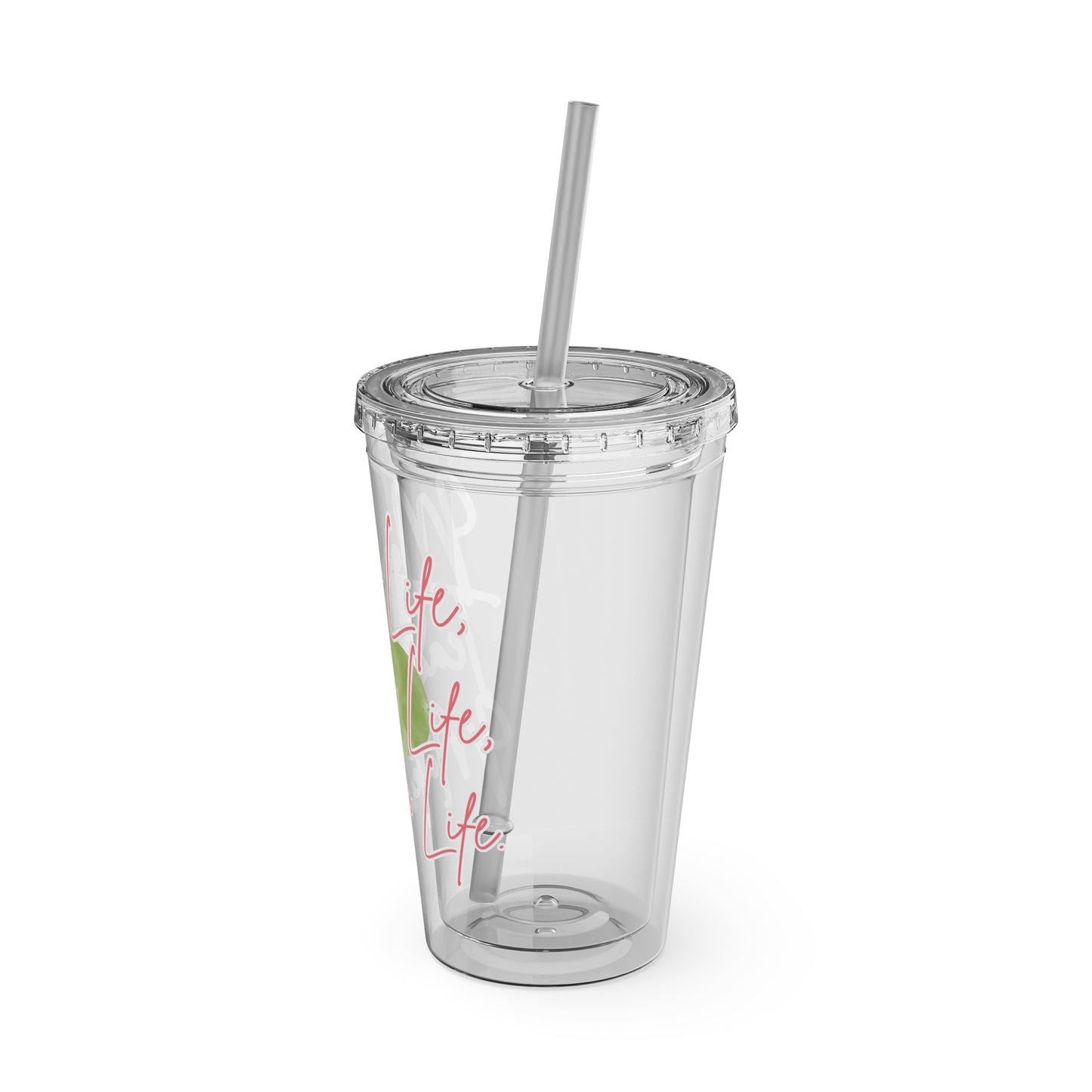 Mom Life, Teacher Life, Matcha Life' Clear Insulated Cup