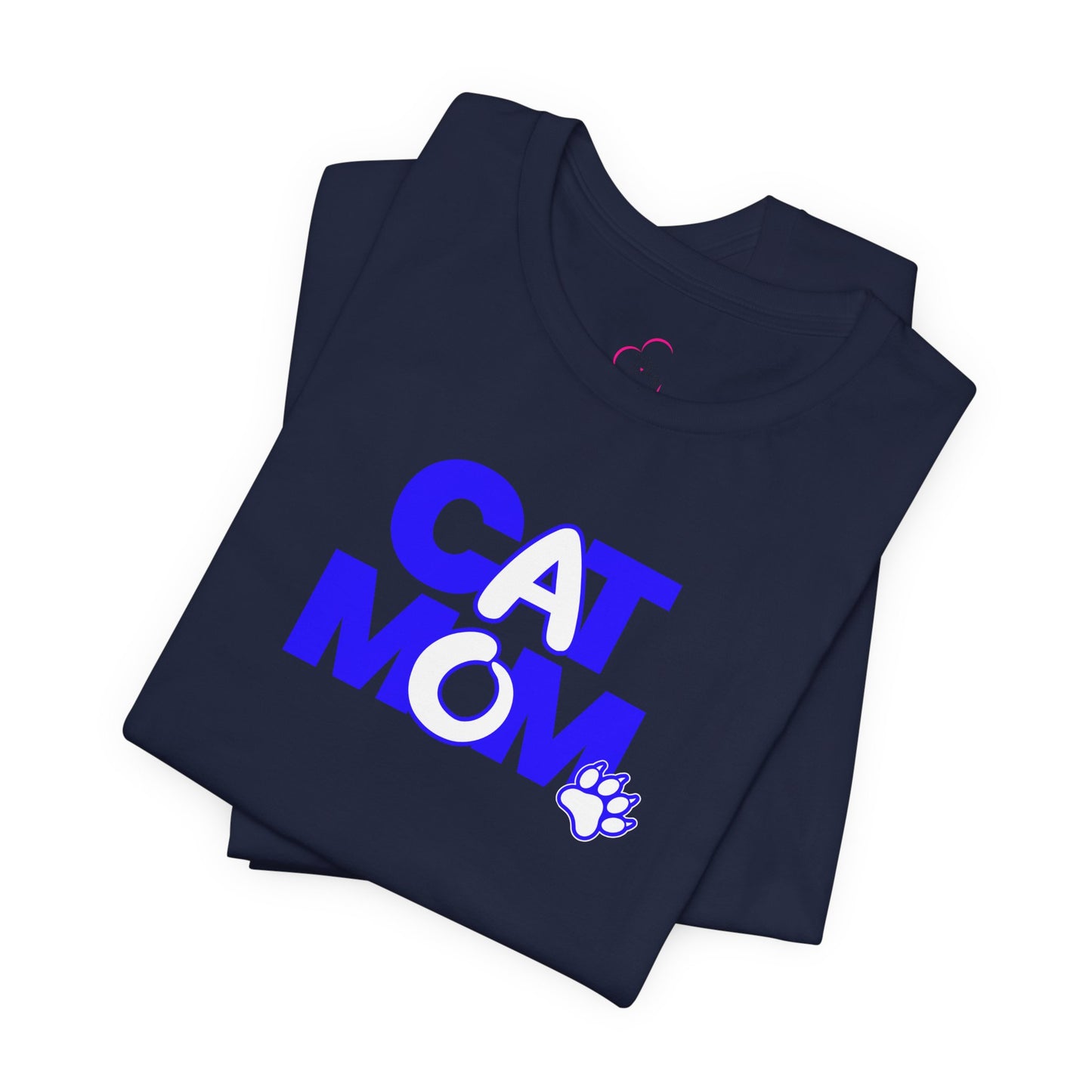 Cat mom blue T-shirt