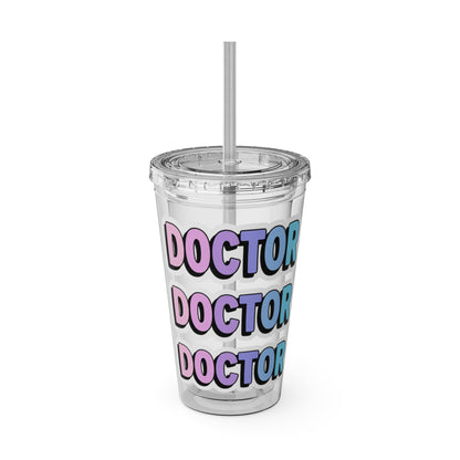DOCTOR faux sticker Clear Insulated Cup