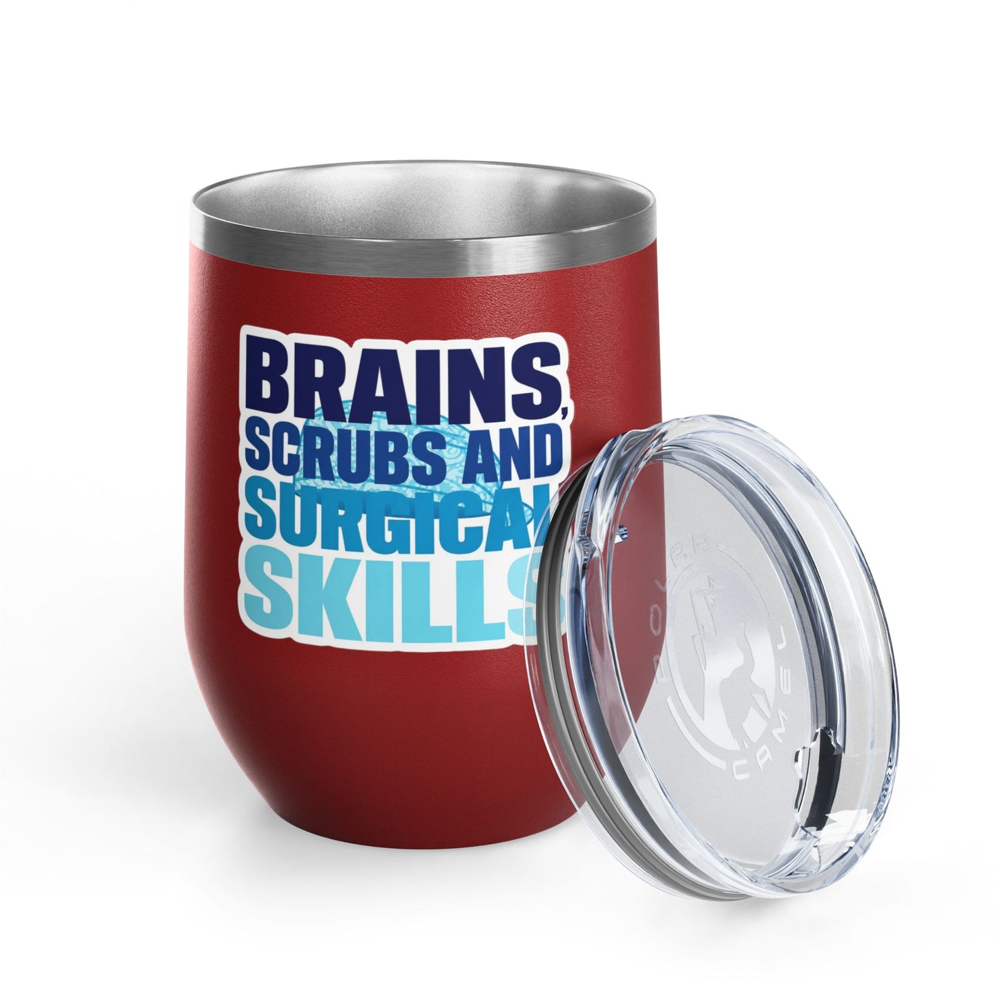 Brains, scrubs and surgical skills blue Tumbler