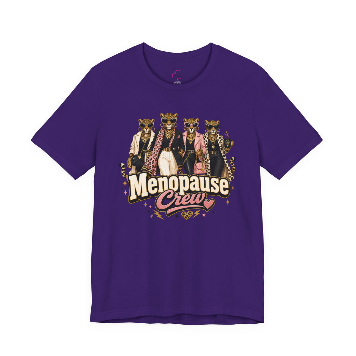Menopause crew leopard T-shirt