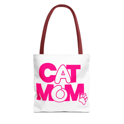 Cat mom pink Tote Bag