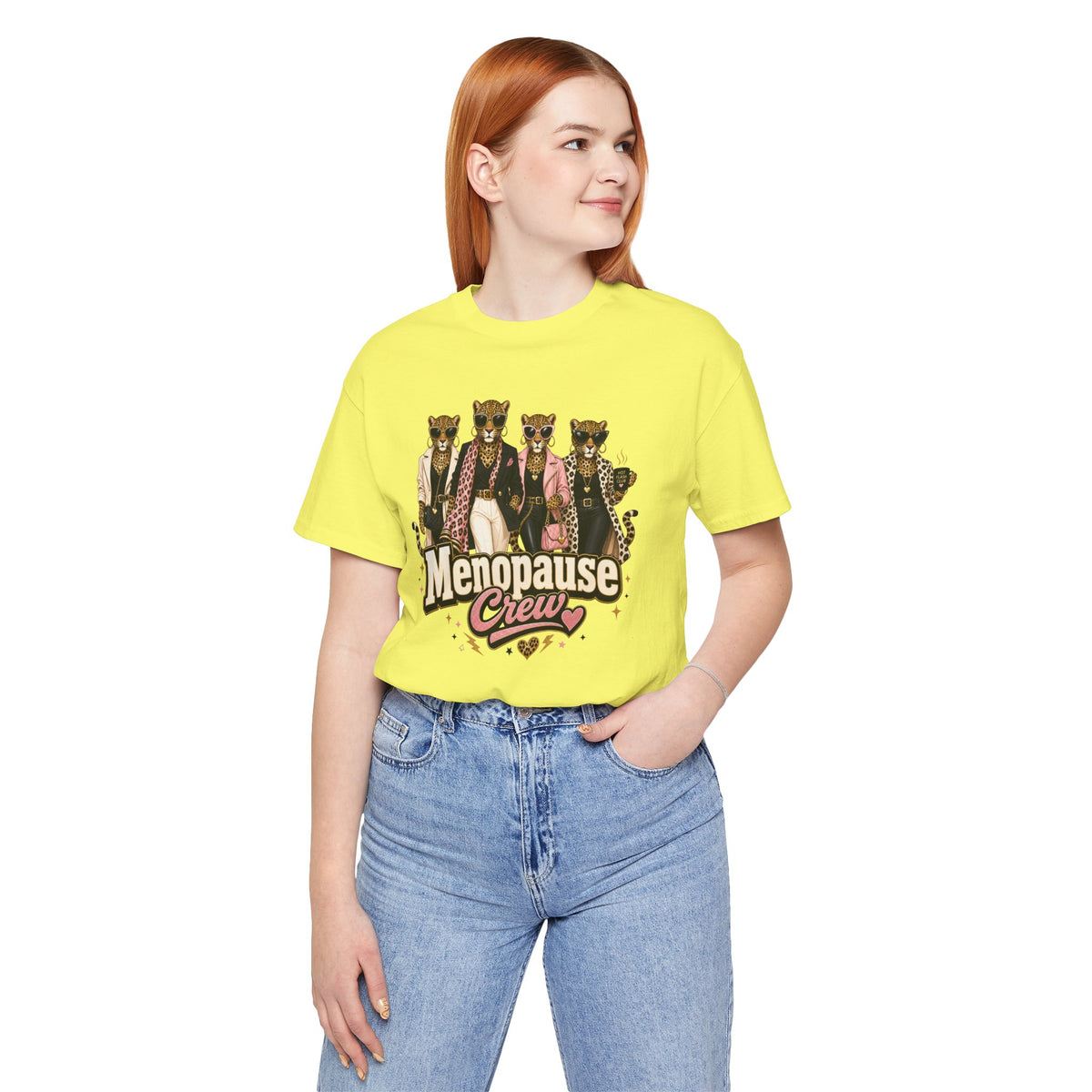 Menopause crew leopard T-shirt