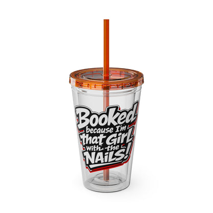 Booked because I'm that girl with the nails Clear Insulated Cup