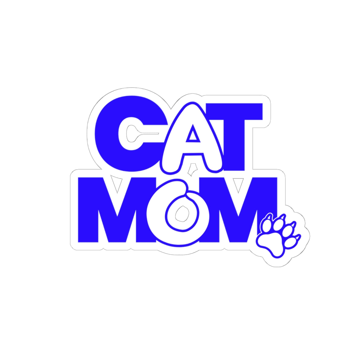 Cat mom blue Sticker