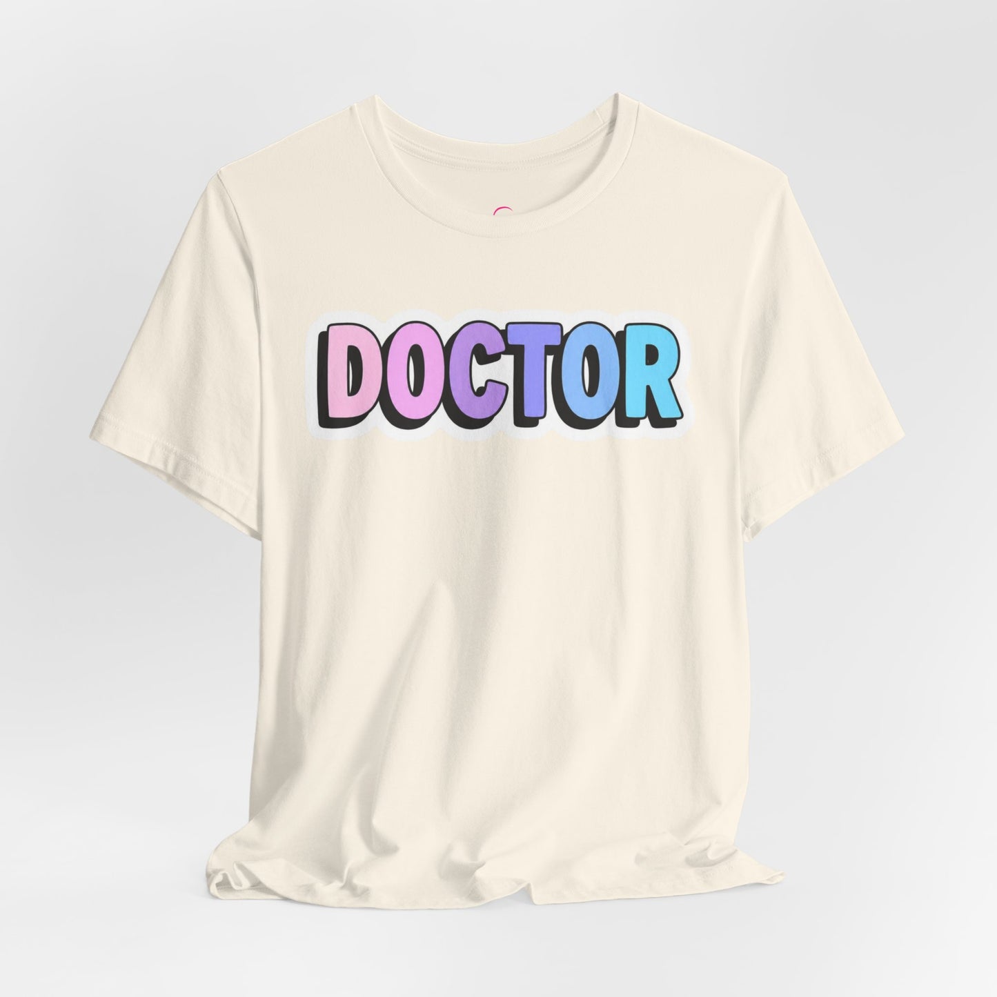 DOCTOR faux sticker T-shirt