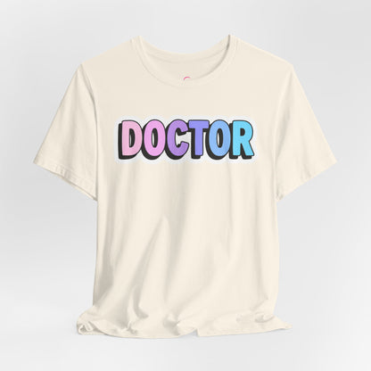 DOCTOR faux sticker T-shirt