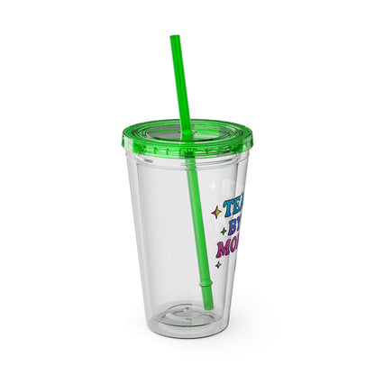 Teacher by day mom 24/7 Clear Insulated Cup