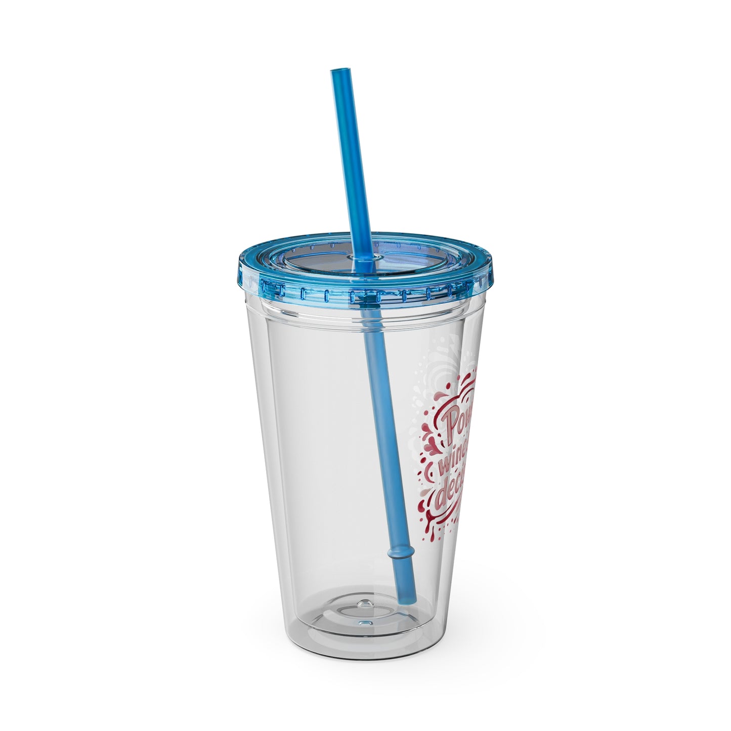 Powered by wine and bad decisions Clear Insulated Cup