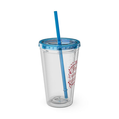 Powered by wine and bad decisions Clear Insulated Cup