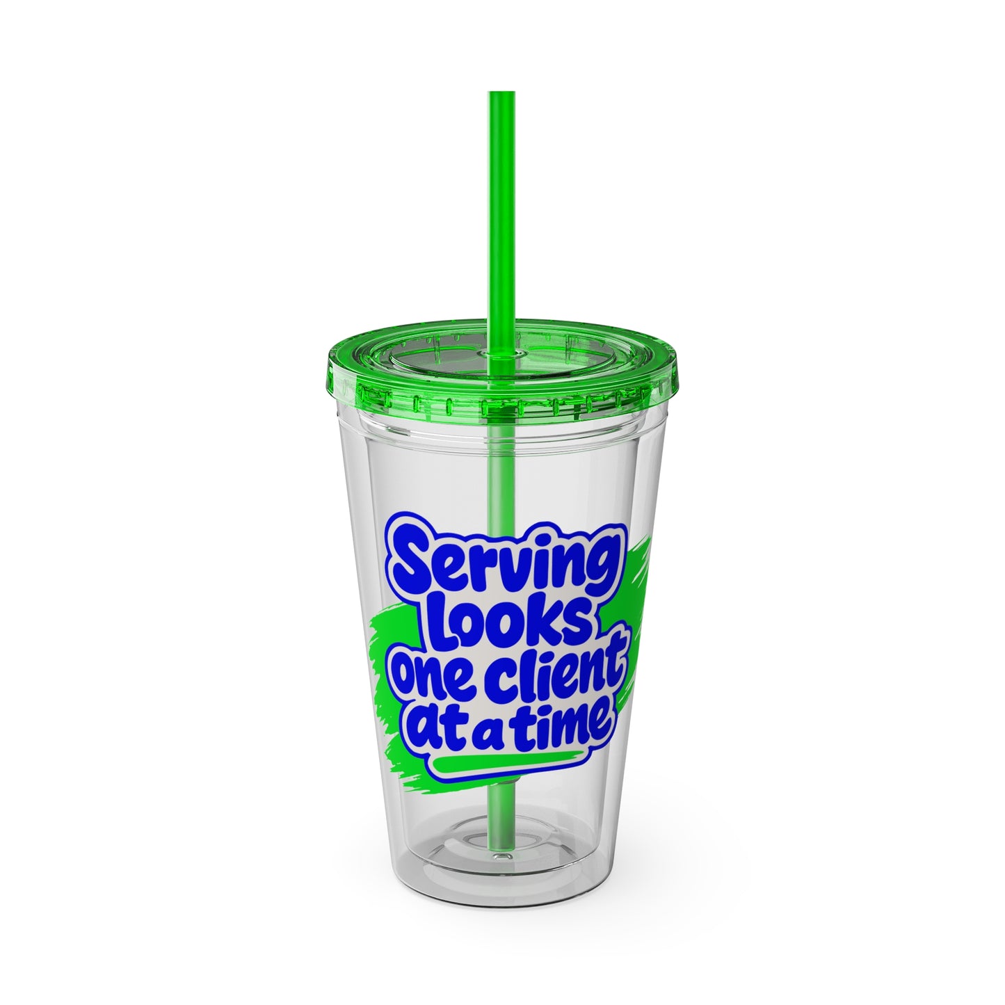 Serving looks one client at a time Clear Insulated Cup
