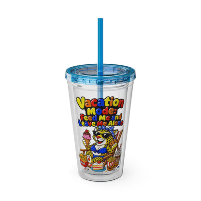 Vacation mode feed me and leave me alone Clear Insulated Cup