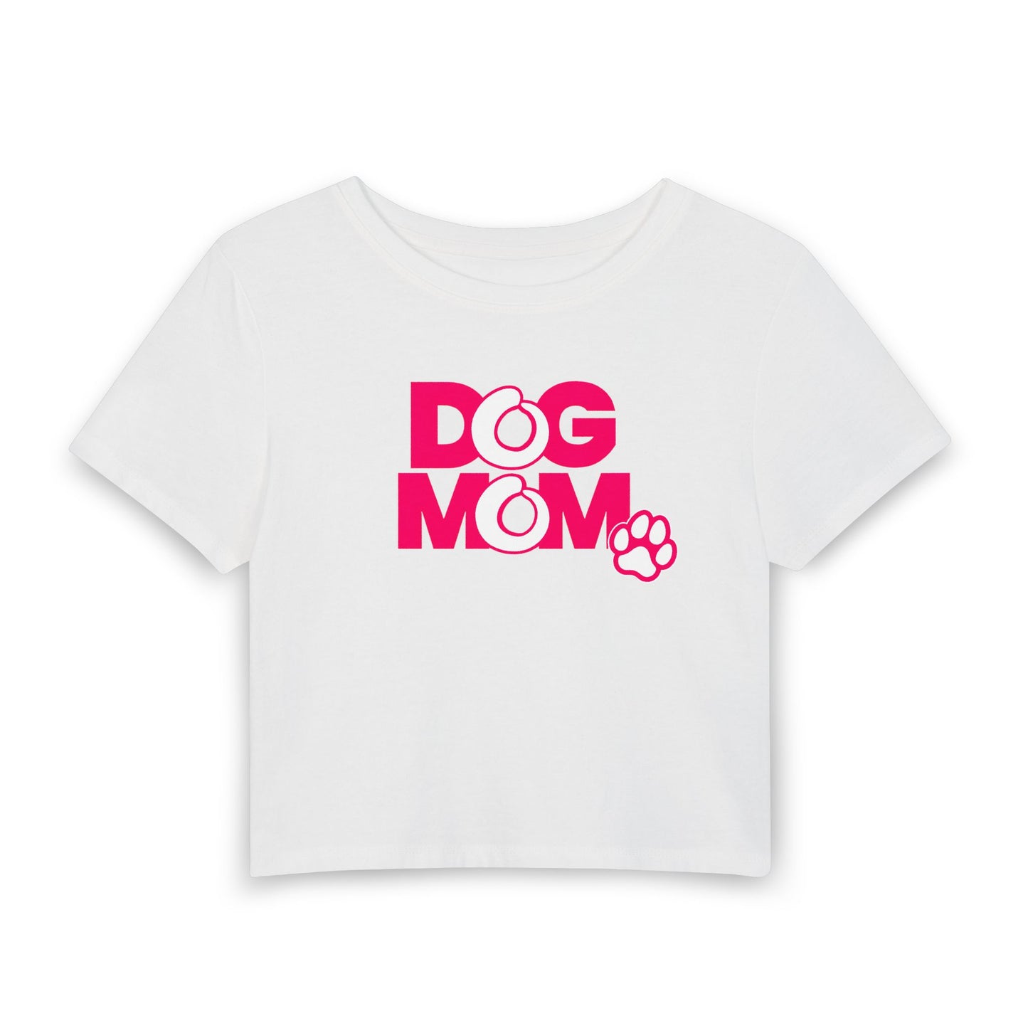 Dog mom pink Crop Tee