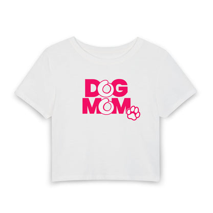 Dog mom pink Crop Tee