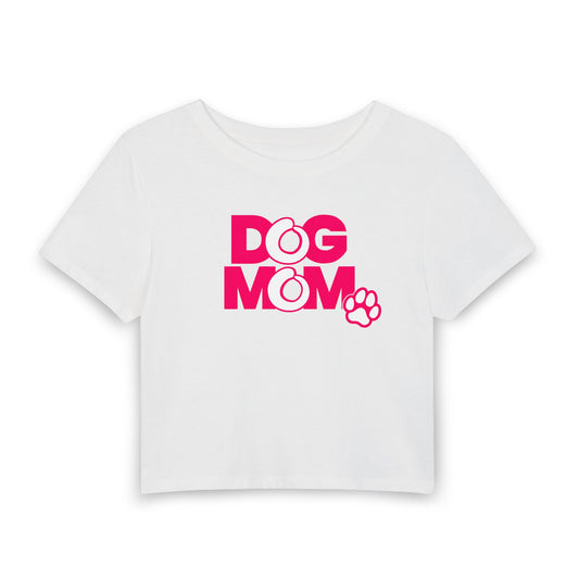 Dog mom pink Crop Tee