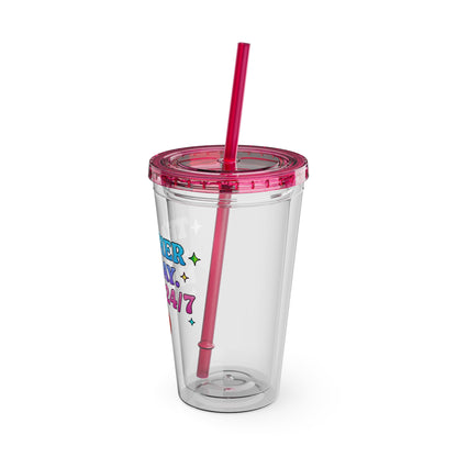 Teacher by day mom 24/7 Clear Insulated Cup