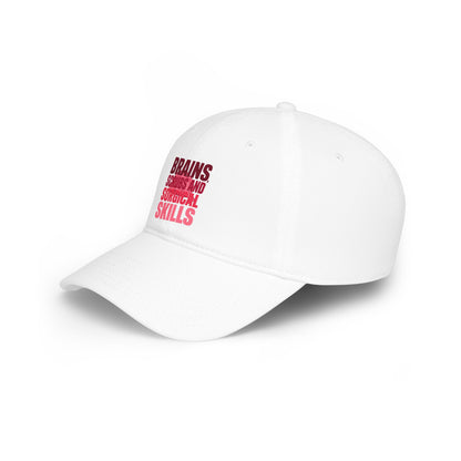 Brains, scrubs and surgical skills pink Baseball Cap