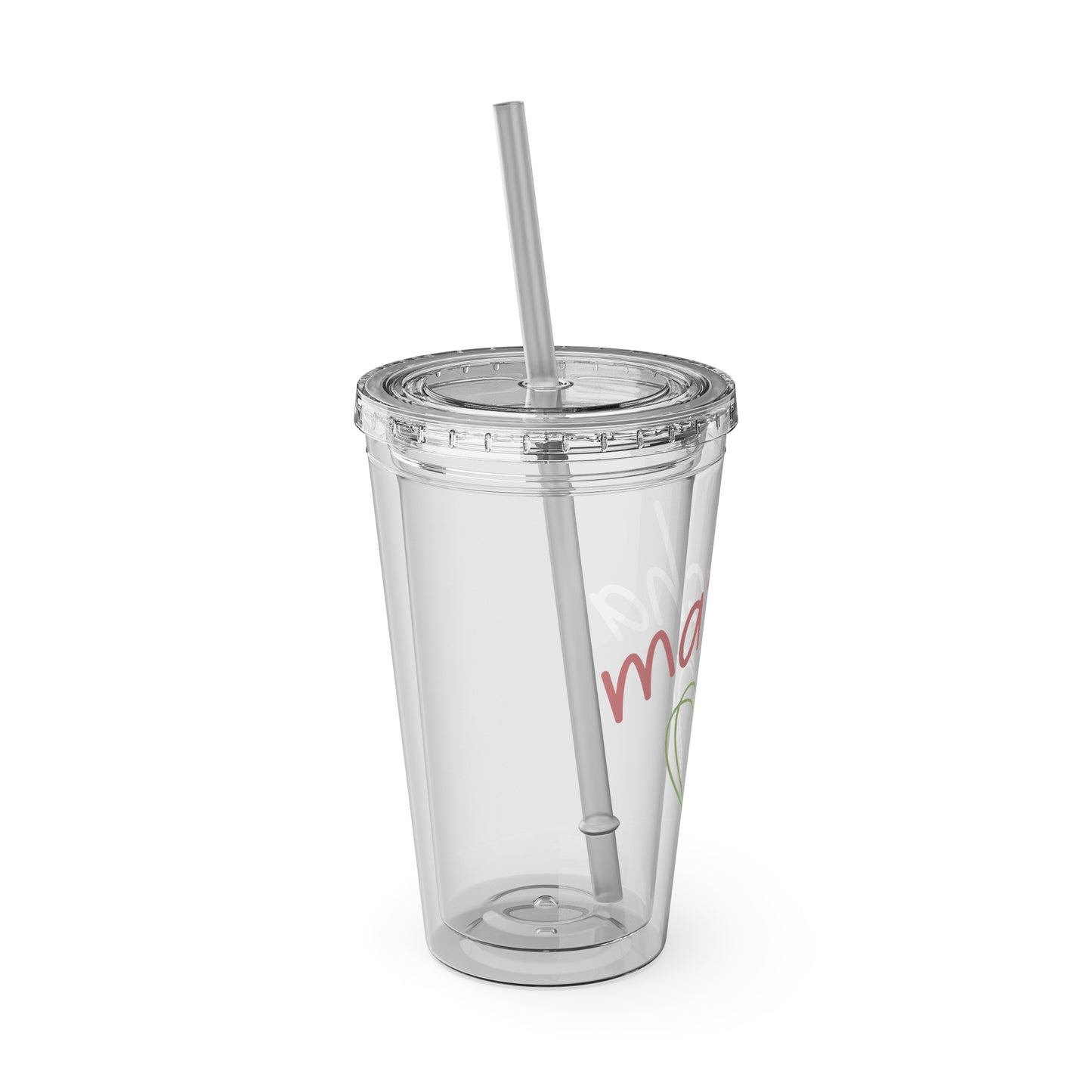 Matcha Heart Clear Insulated Cup