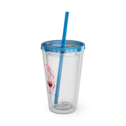 Powered by wine and bad decisions Clear Insulated Cup
