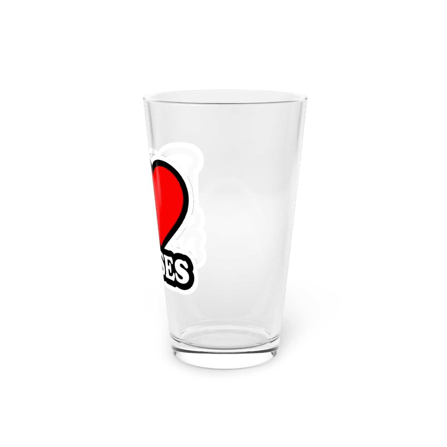I love nurses faux sticker Beer Glass