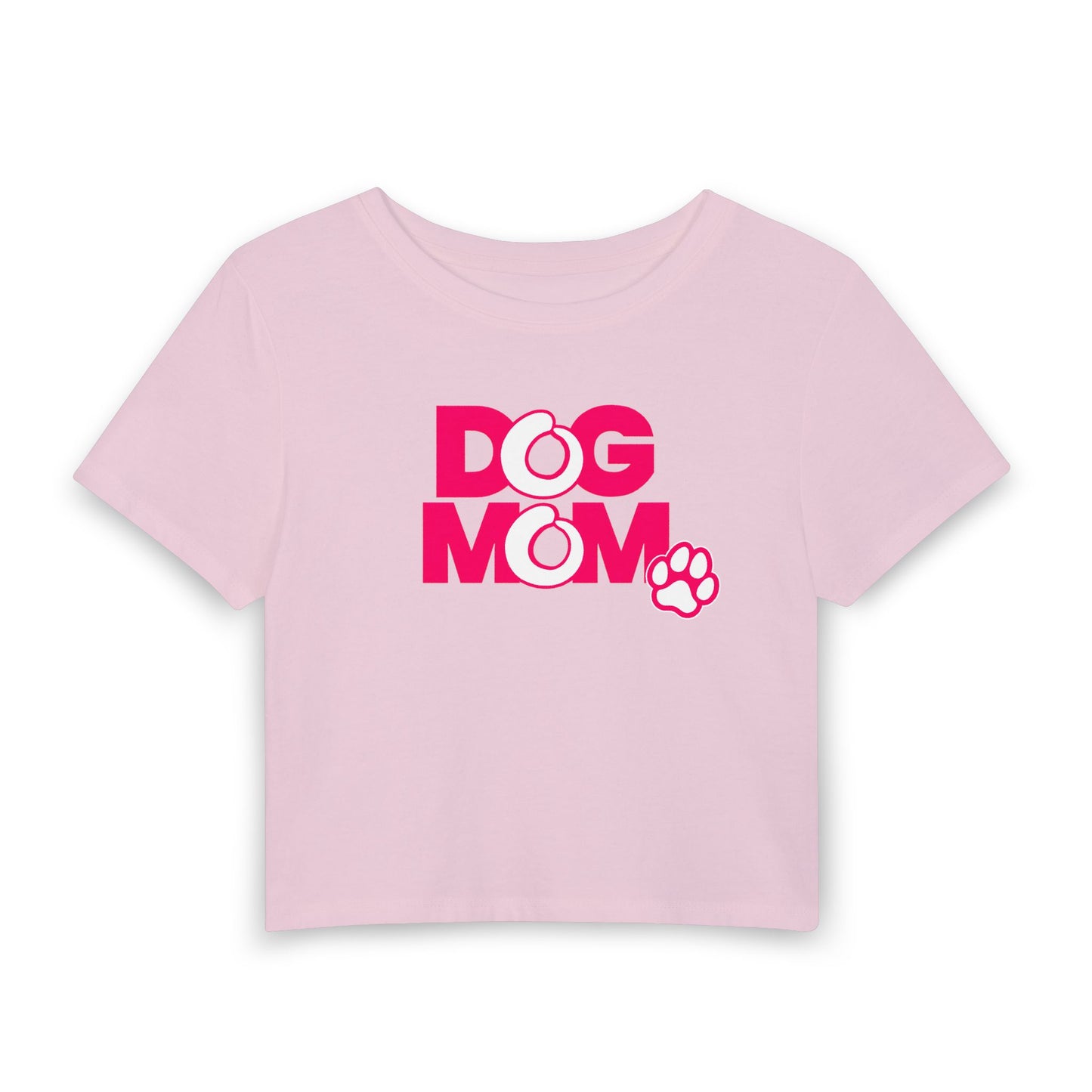 Dog mom pink Crop Tee