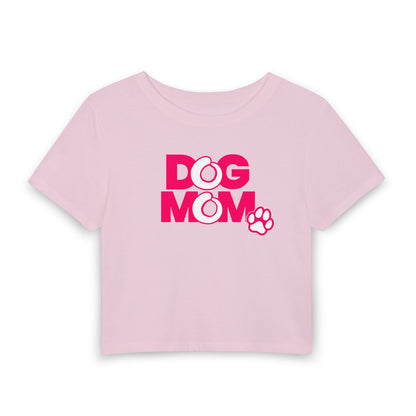 Dog mom pink Crop Tee