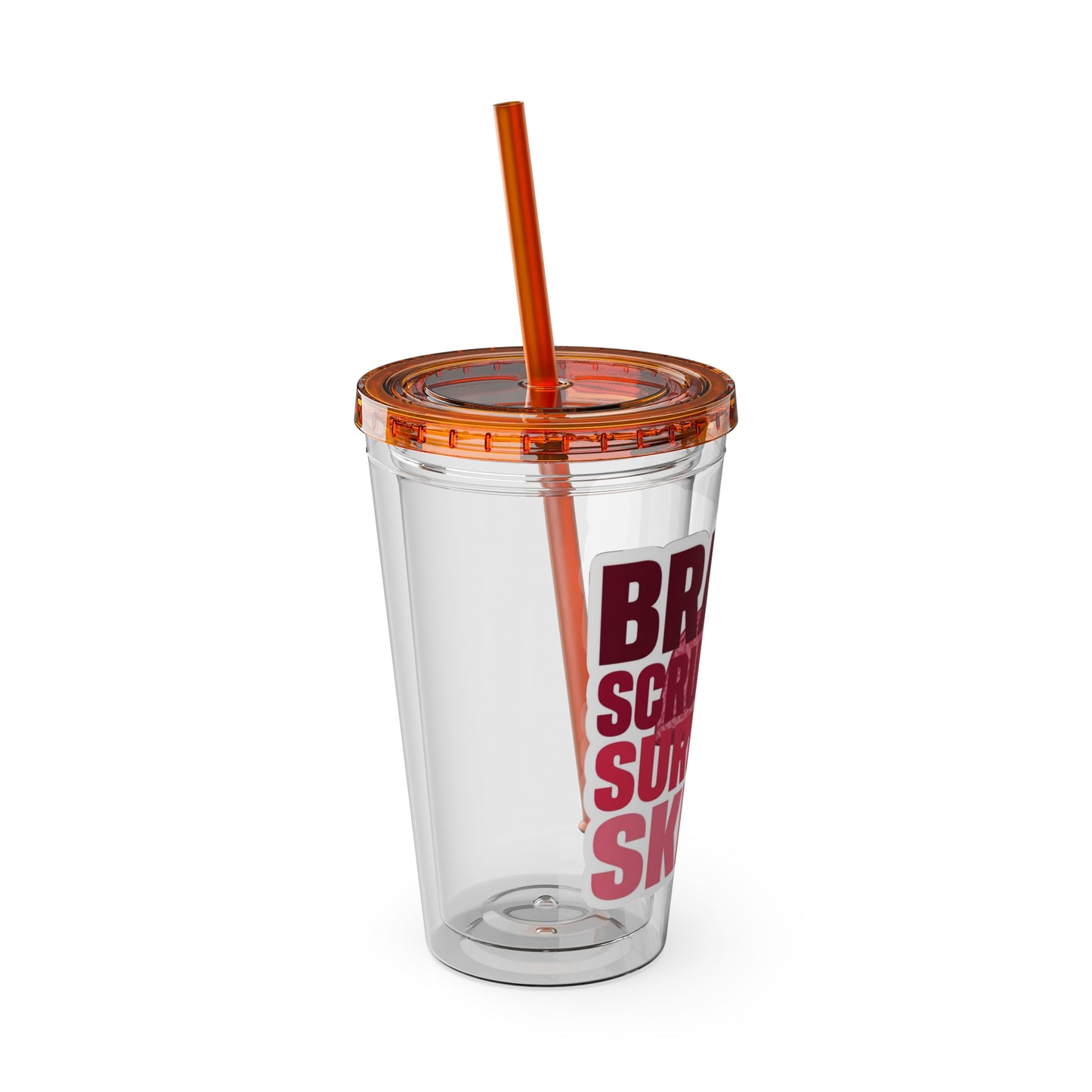 Brains, scrubs and surgical skills pink Clear Insulated Cup