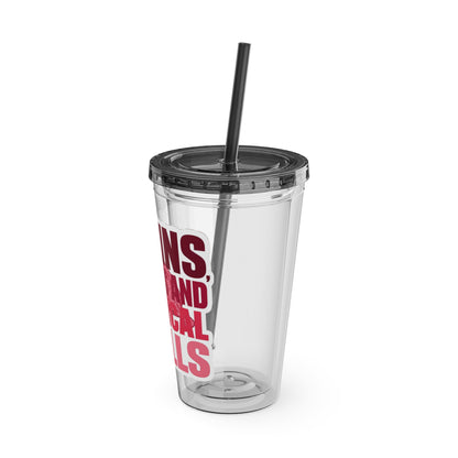 Brains, scrubs and surgical skills pink Clear Insulated Cup
