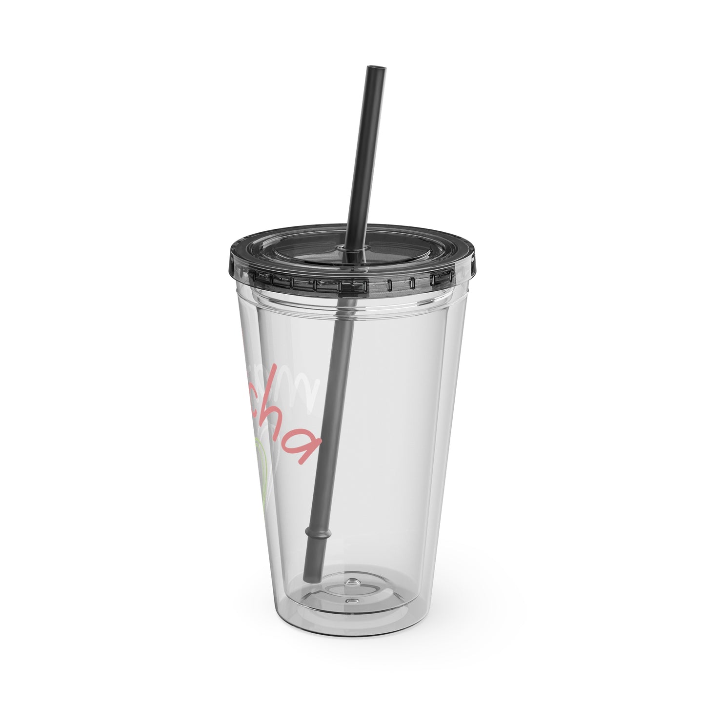 Matcha Heart Clear Insulated Cup