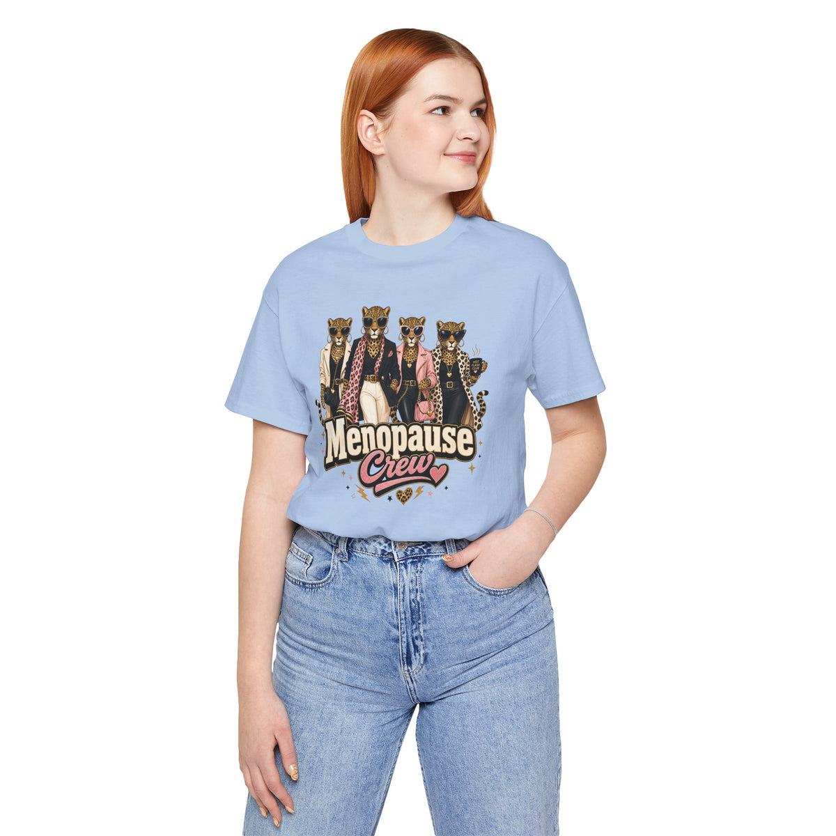 Menopause crew leopard T-shirt