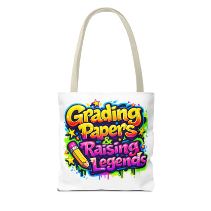 Grading papers & raising legends Tote Bag