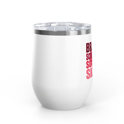 Brains, scrubs and surgical skills pink Tumbler