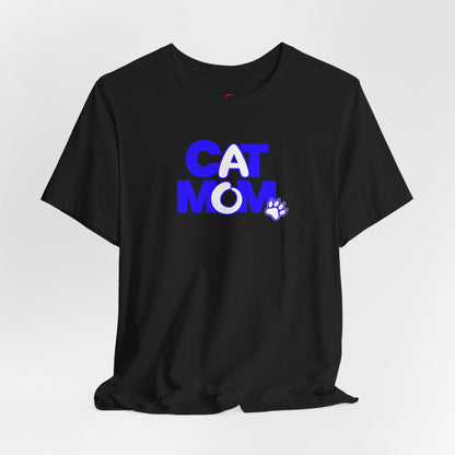 Cat mom blue T-shirt