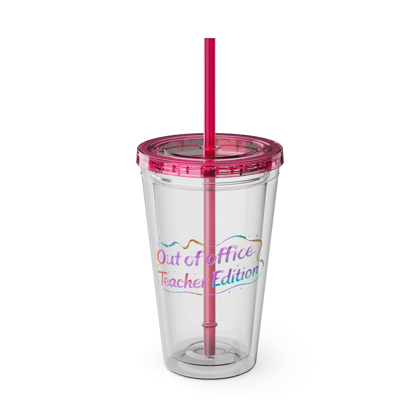 Out of office teacher edition Clear Insulated Cup