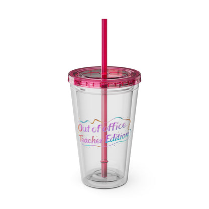 Out of office teacher edition Clear Insulated Cup
