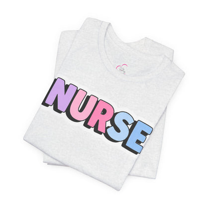 NURSE faux sticker T-shirt
