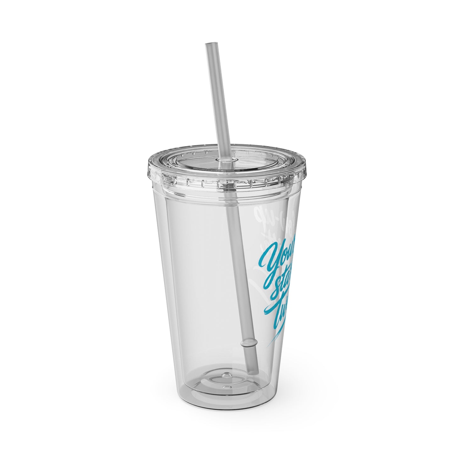 Your glow up starts with my tweezers Clear Insulated Cup