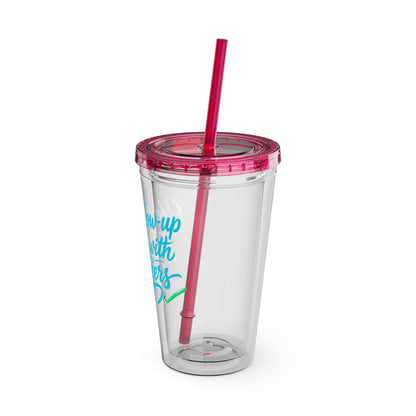 Your glow up starts with my tweezers Clear Insulated Cup