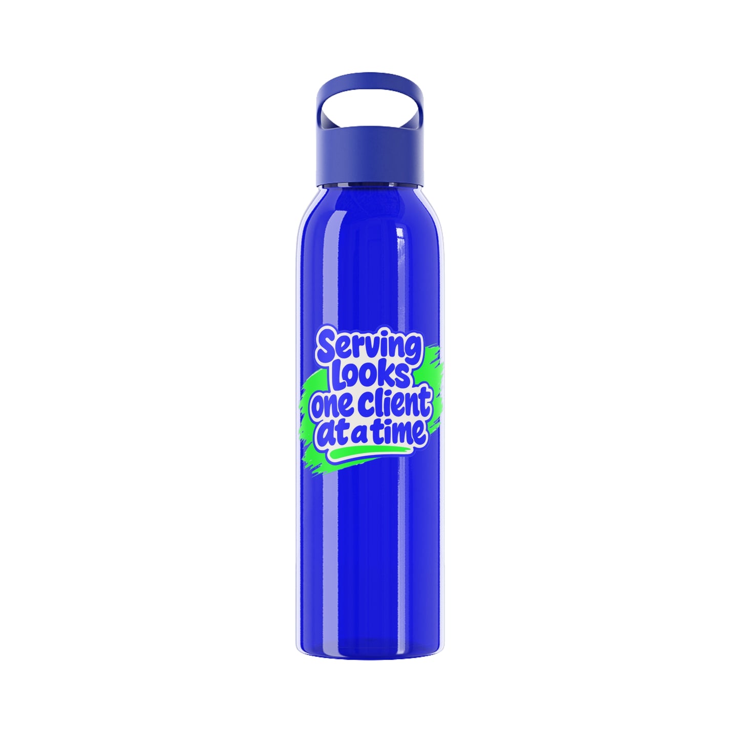 Serving looks one client at a time Water Bottle