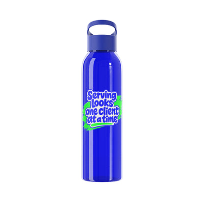 Serving looks one client at a time Water Bottle