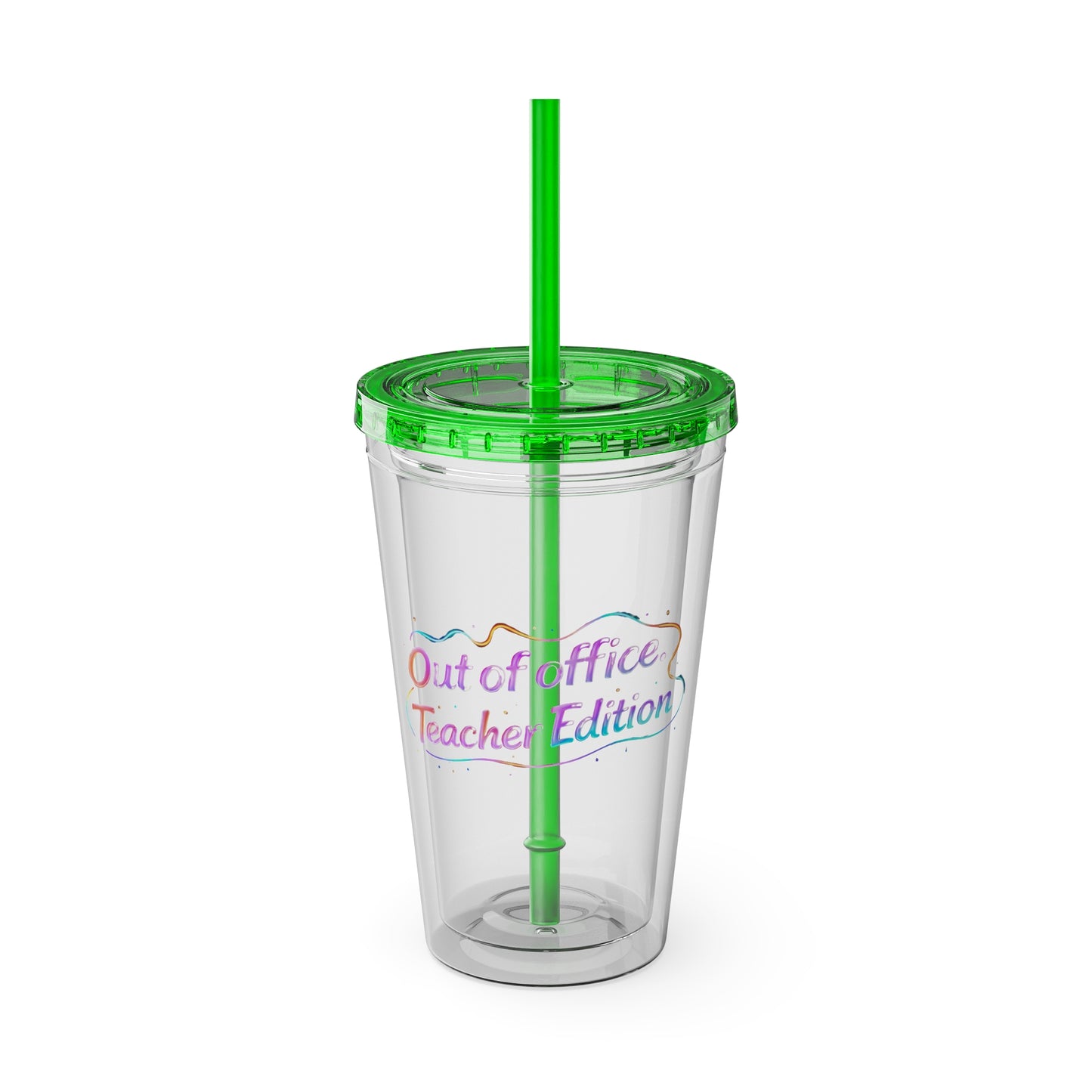 Out of office teacher edition Clear Insulated Cup