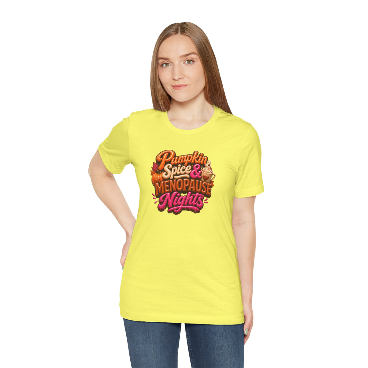 Pumpkin spice & menopause nights T-shirt