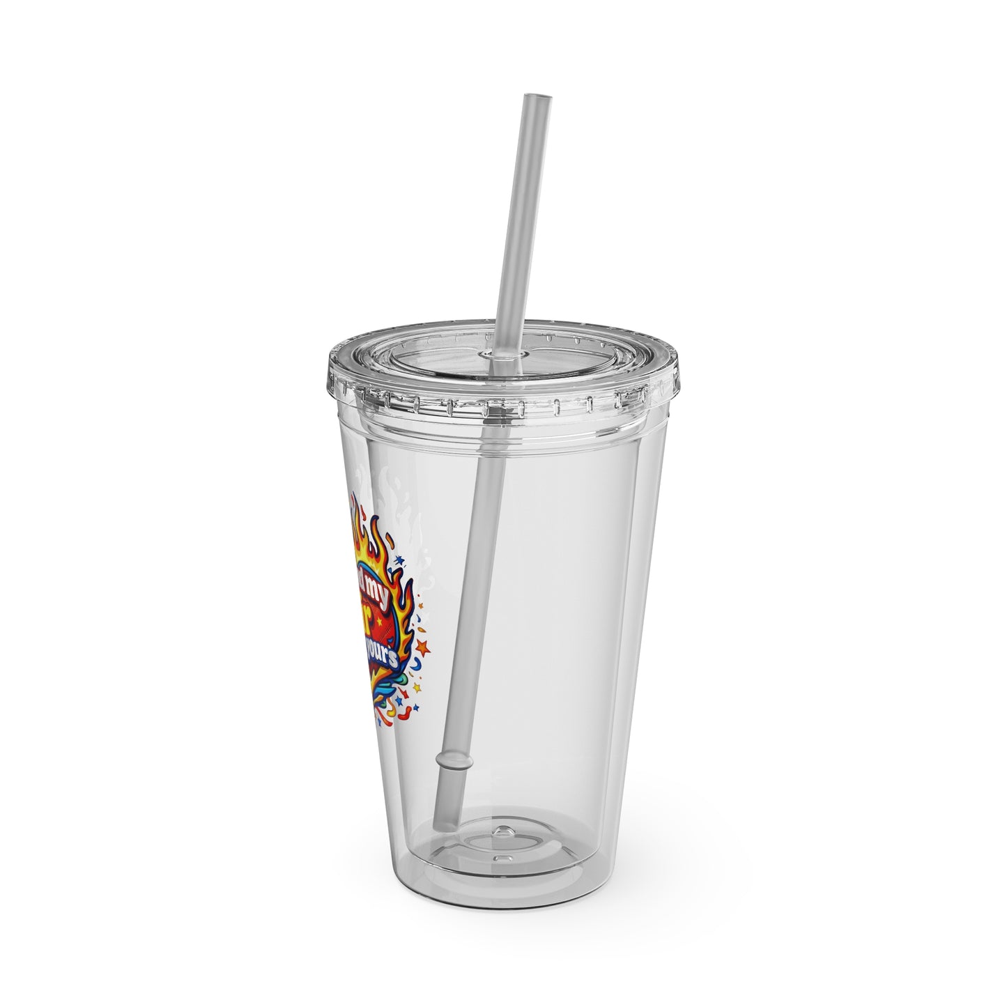 Don't mind my hair I'm doing yours Clear Insulated Cup