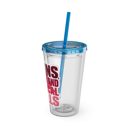 Brains, scrubs and surgical skills pink Clear Insulated Cup
