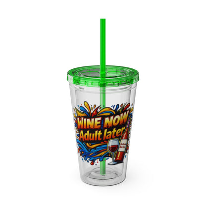WINE NOW Adult later Clear Insulated Cup