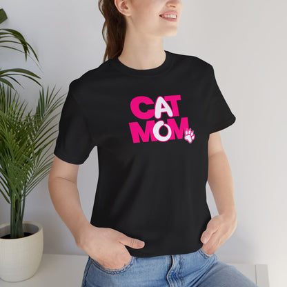 Cat mom pink T-shirt