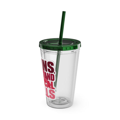 Brains, scrubs and surgical skills pink Clear Insulated Cup