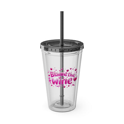 Blame the wine Clear Insulated Cup